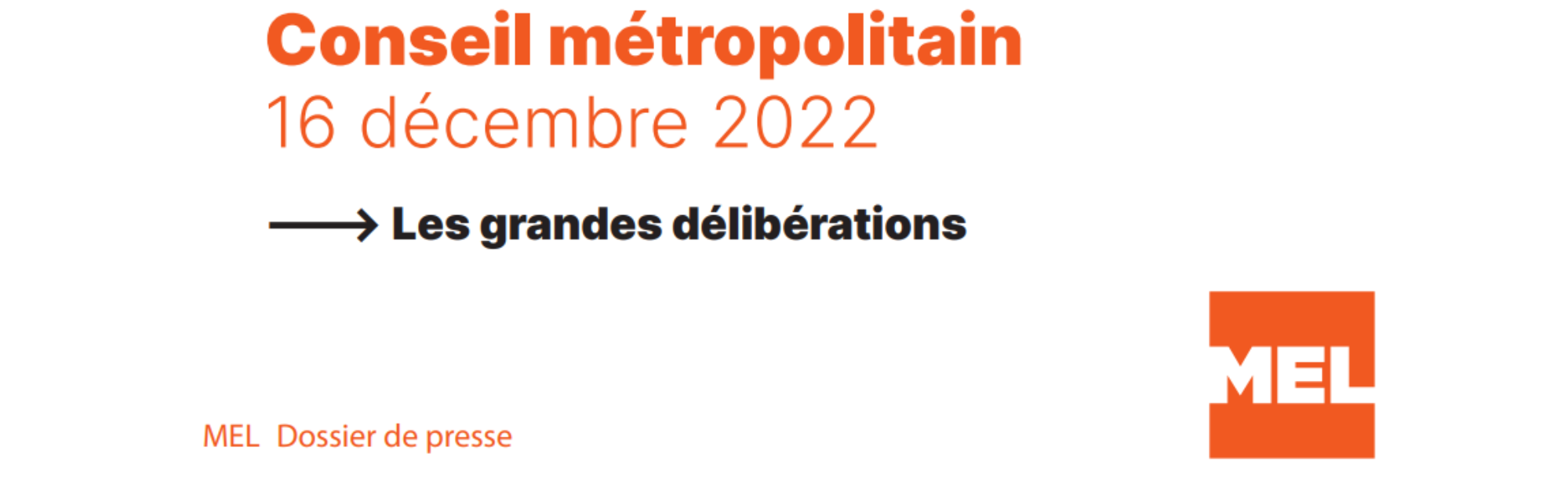Conseil métropolitain du 16 décembre 2022