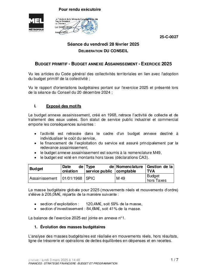 Budget primitif 2025 assainissement (.pdf)