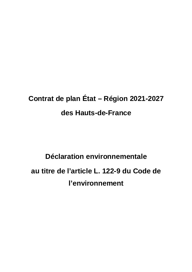 Déclaration environnementale CPER HdF 2021-2027 (.pdf)