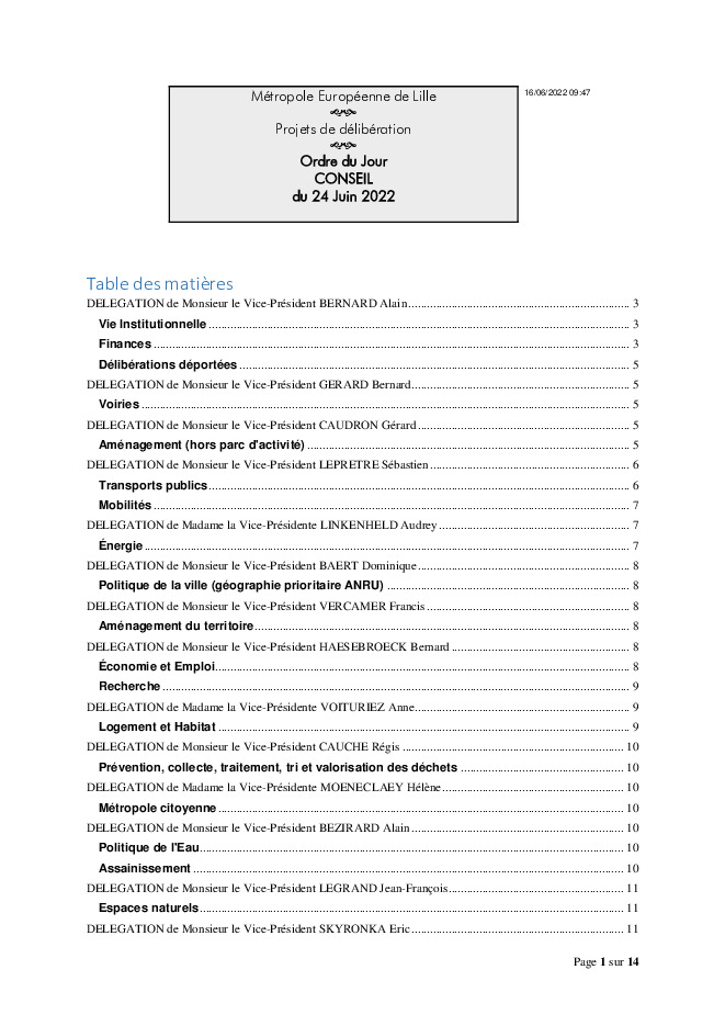 Ordre du jour du Conseil Métropolitain du 24 06 2022 (.pdf)