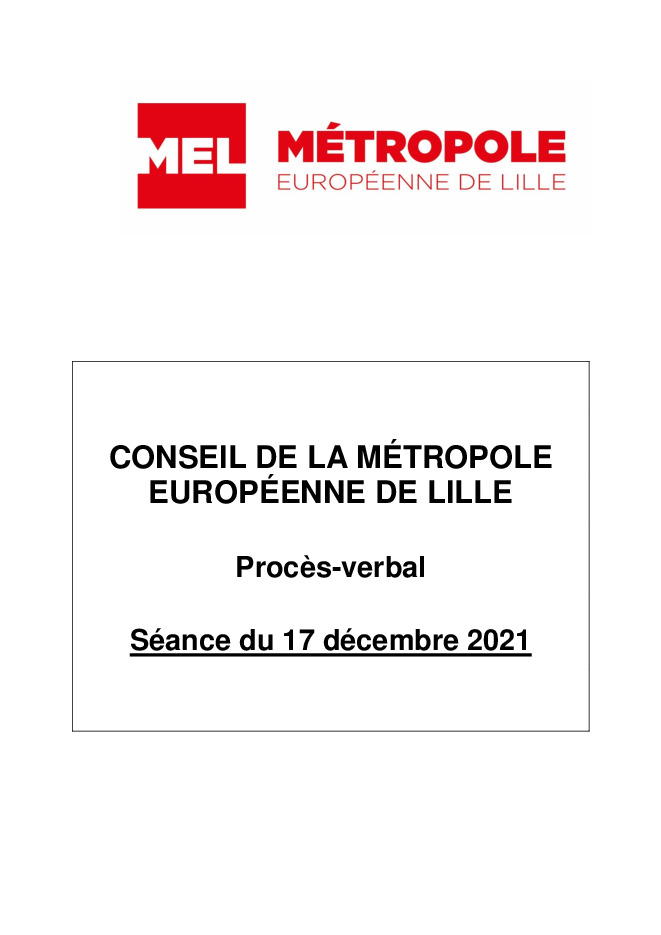 Procès Verbal Du Conseil Métropolitain du 17 décembre 2021 (.pdf)