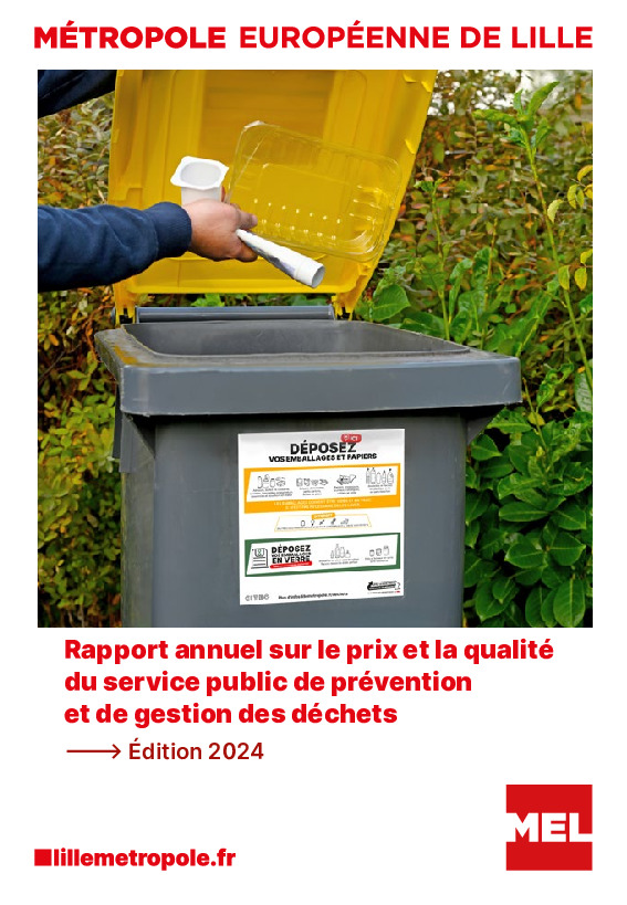 Rapport annuel sur le prix et la qualité du service public de prévention et de gestion des déchets MEL 2024