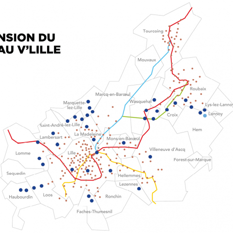 La Métropole Européenne de Lille enrichi le réseau V’Lille avec l’implantation de 38 nouvelles stations