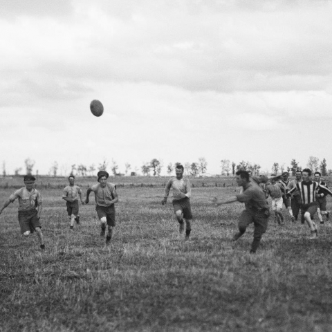 Musée de la Bataille de Fromelles : rugby dans les tranchées