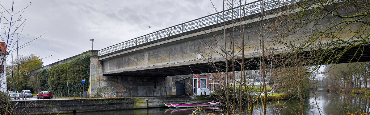 À compter du 8 mars 2021 la Métropole Européenne de Lille effectue des travaux au niveau du pont de l'Hippodrome et de ses abords à Lille et Lambersart