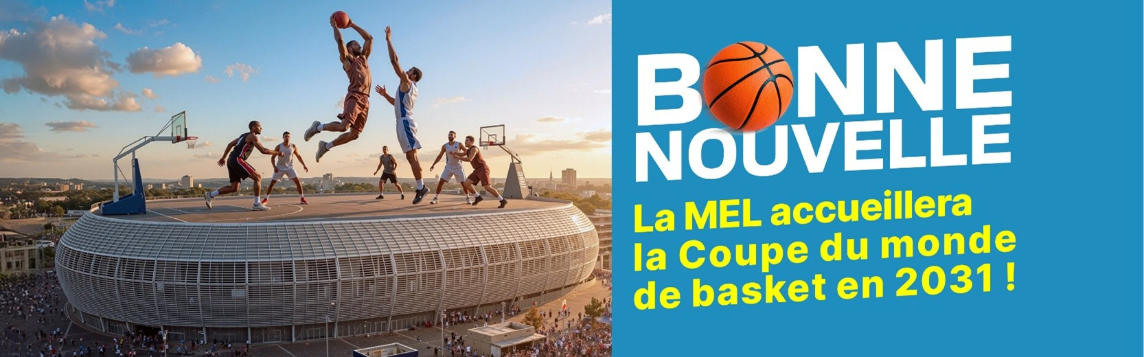 La Métropole Européenne de Lille accueillera des matchs de la Coupe du monde de basket en 2031