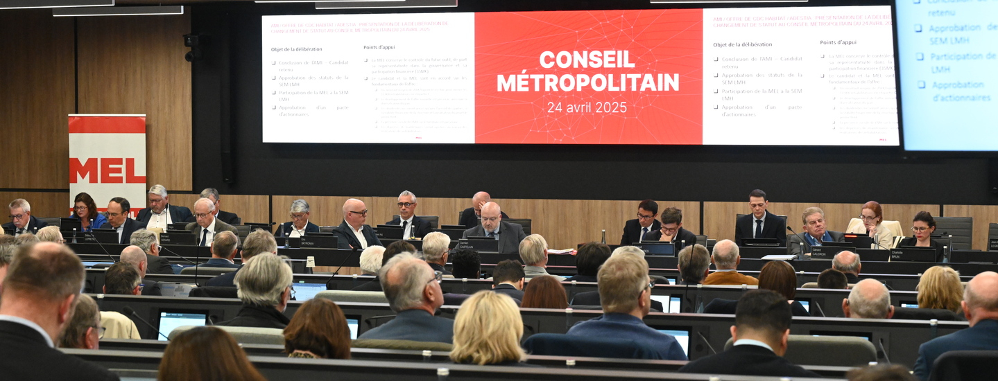 Suivez le conseil métropolitain du 27 juin 2025