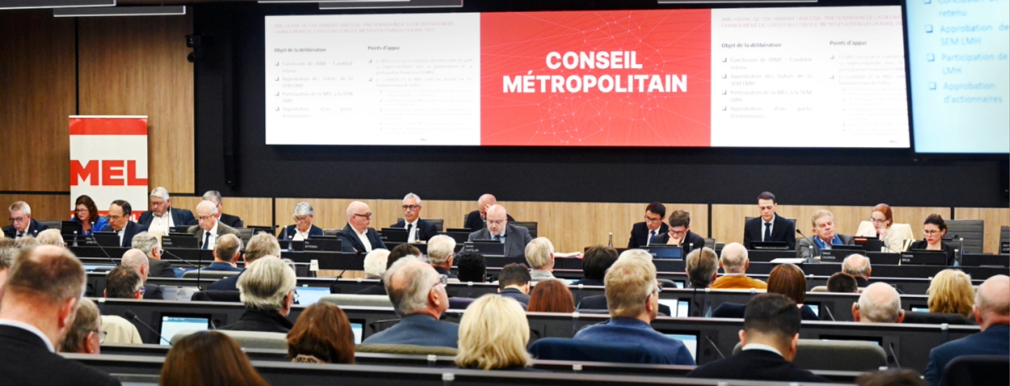 Suivez le conseil métropolitain du 19 décembre 2025