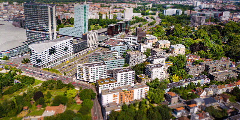 vue d'ensemble Euralille à la Deûle