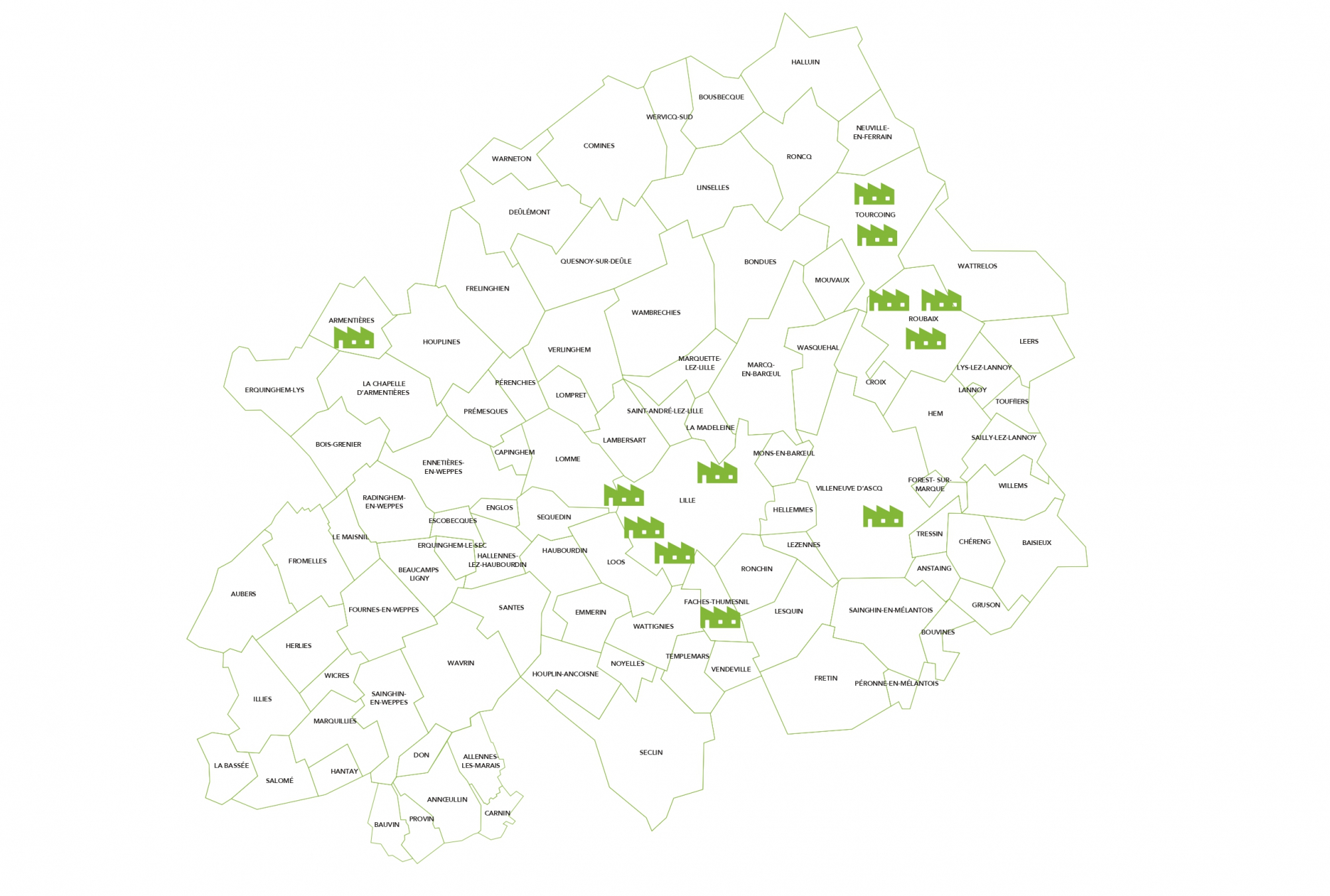 MEL © Les 12 projets de friches sur le territoire de la MEL