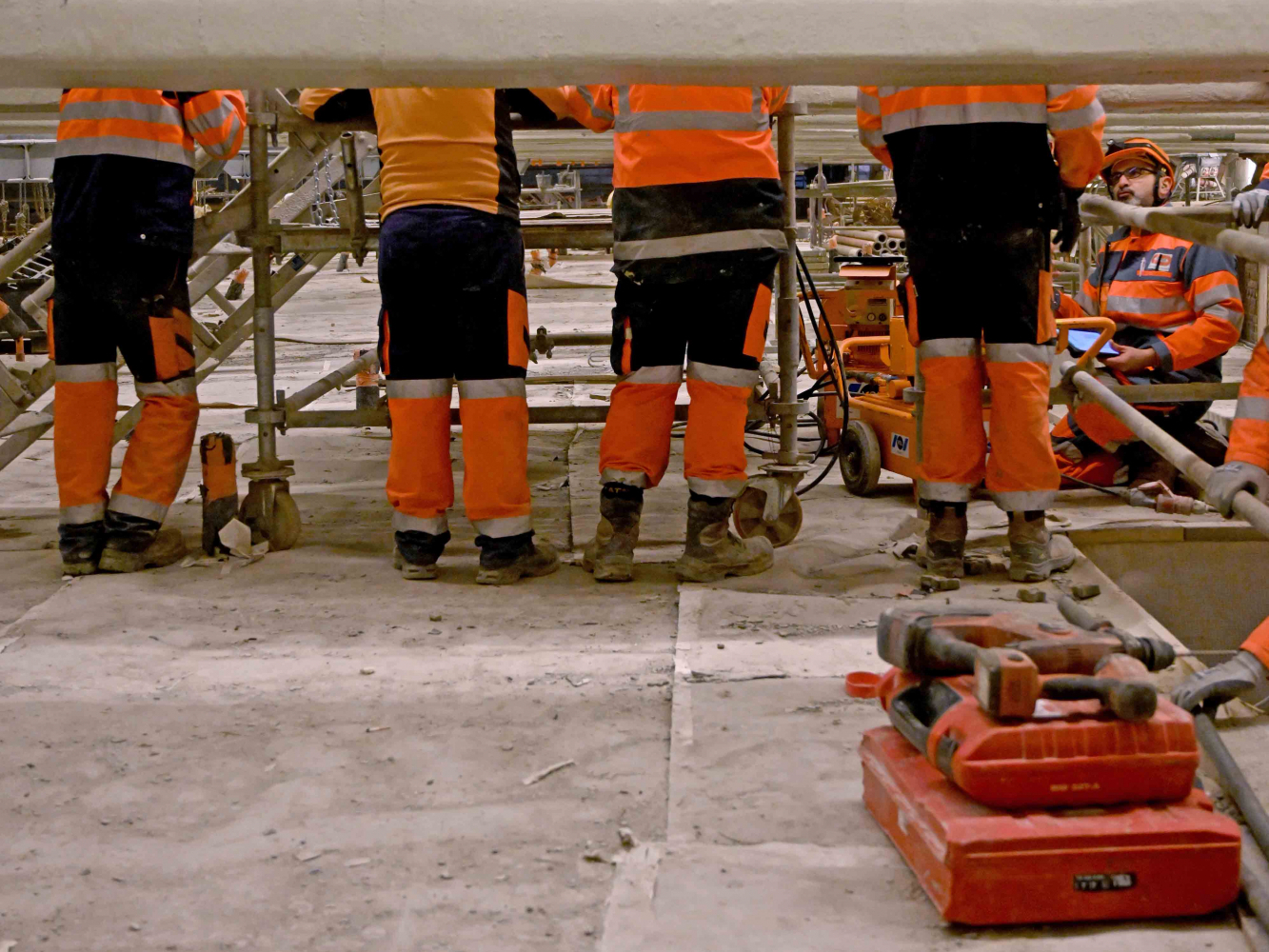 Mise en tension du chantier Pont Château Rouge