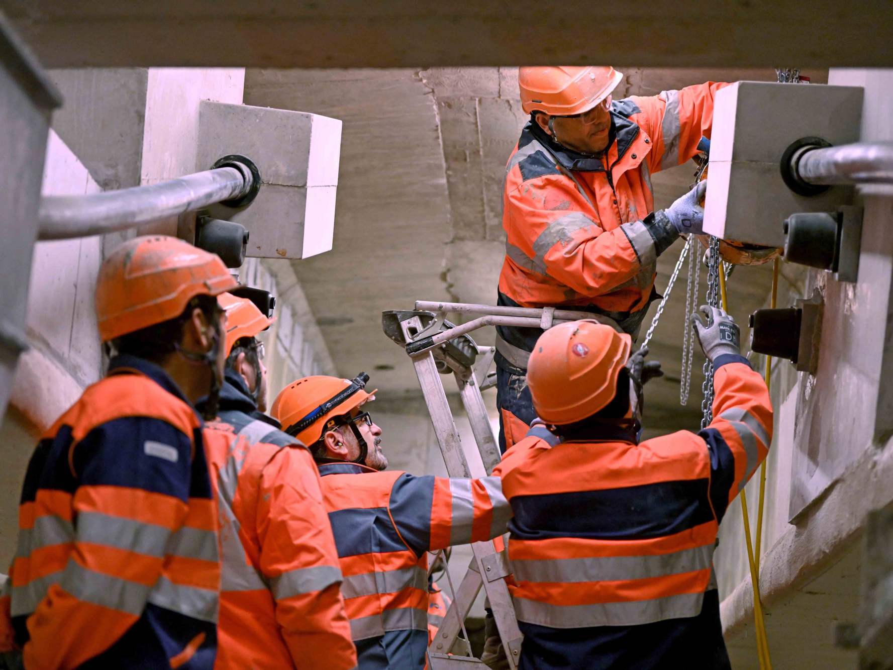 Mise en tension du chantier Pont Château Rouge