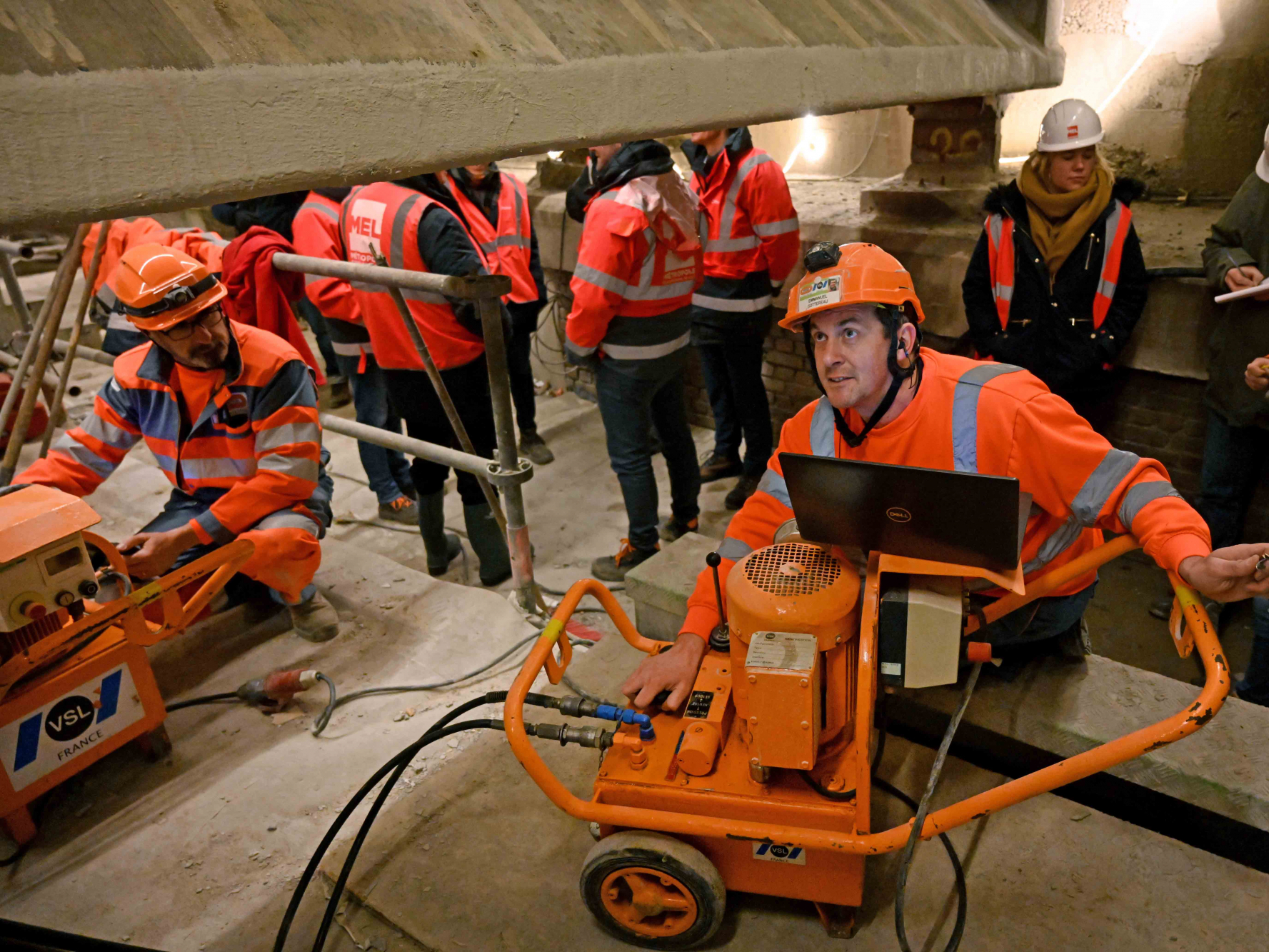 Mise en tension du chantier Pont Château Rouge