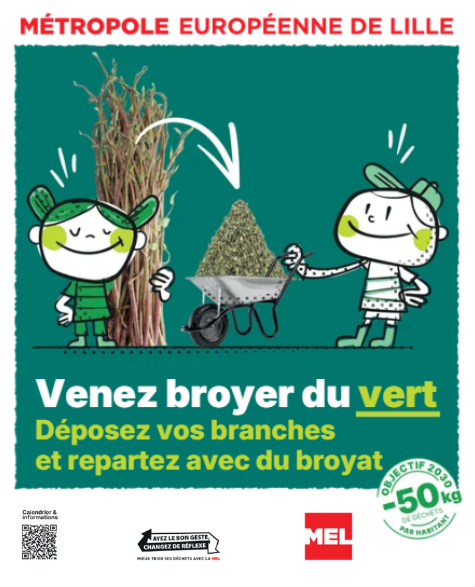 Broyage des déchets verts