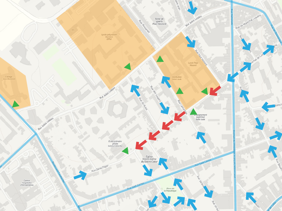 aménagements autour du campus scolaire Eiel/Hazard/Saint-Jude