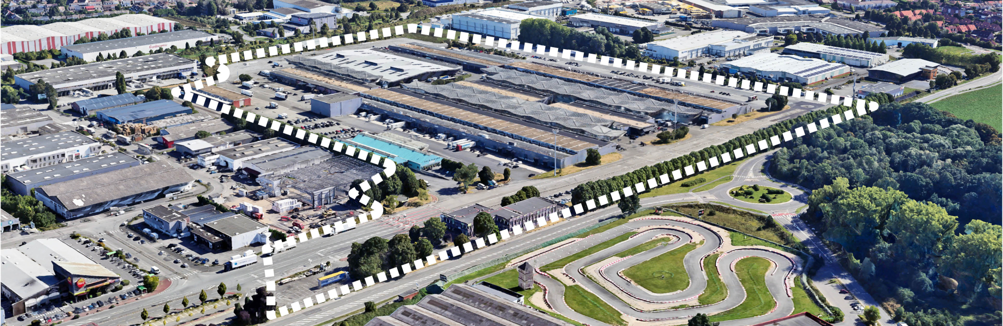 Vue aérienne du site d'excellence Euralimentaire à Lille