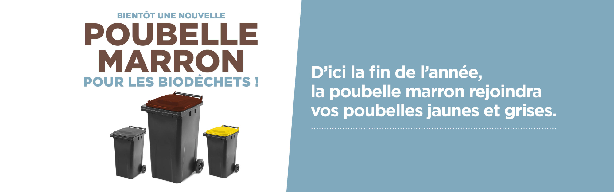 Poubelle marron biodéchets