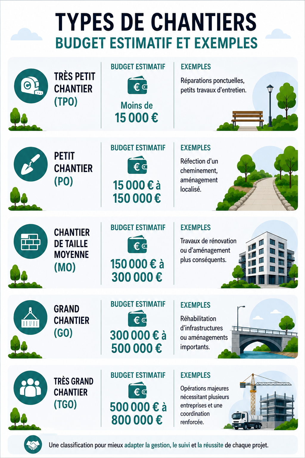 Typologie de chantiers